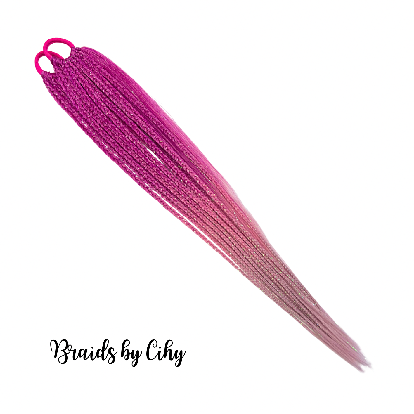 Copánky na gumičce Ombre růžové (třpytivé)