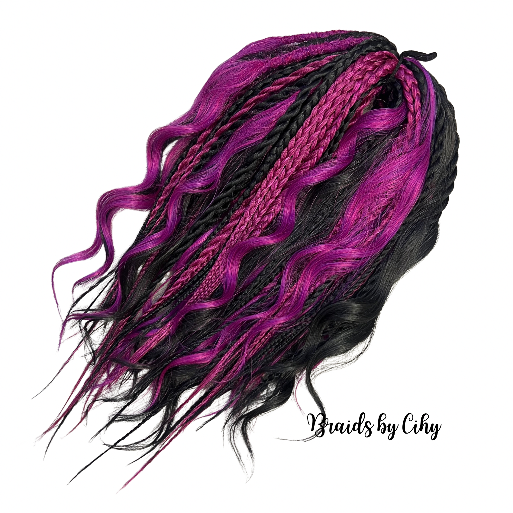Boho set Černo-karmínový (krátká verze 45cm)