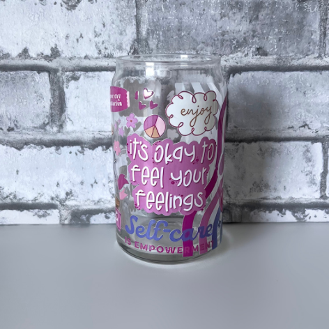 Sklenička It´s okay to feel your feelings