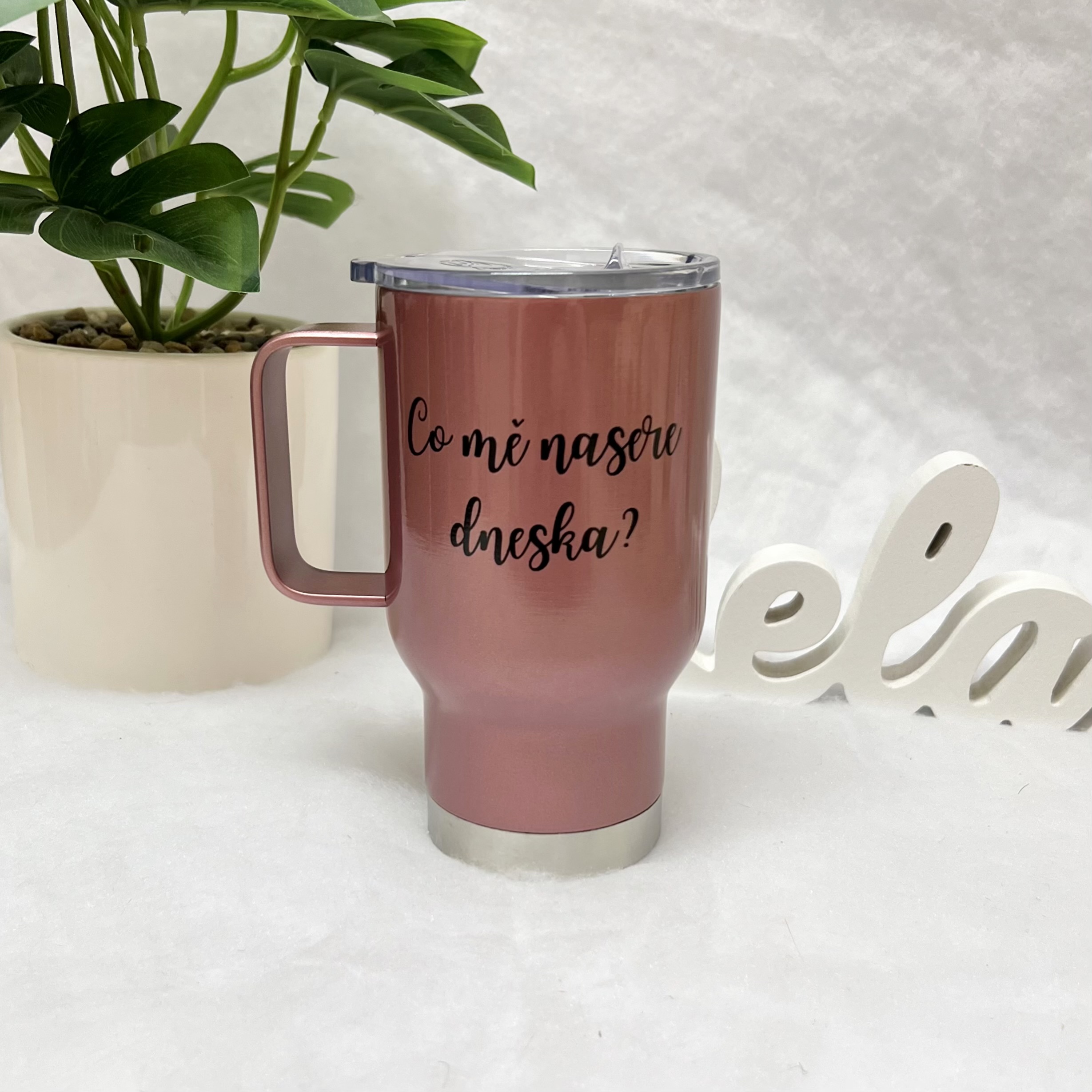 Termohrnek rosegold Co mě nasere dneska? 450ml