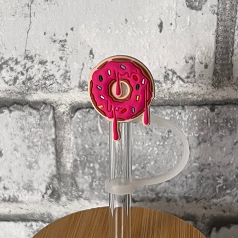 Kryt na brčko Donut růžový s polevou