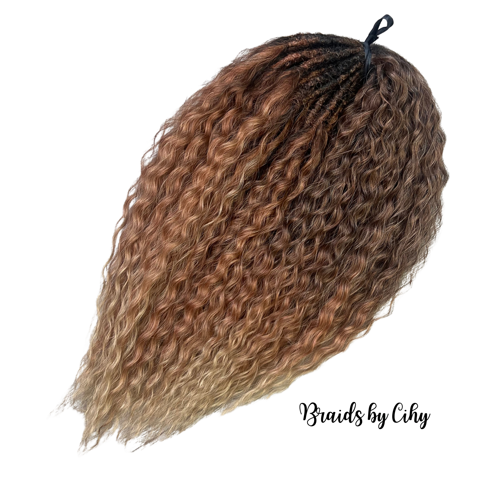 Set dreadovlnek Hnědo-zrz-blond ombré