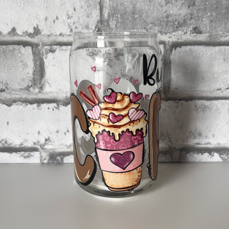 Sklenička But first coffee