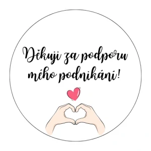 Samolepky Děkuji za podporu mého podnikání