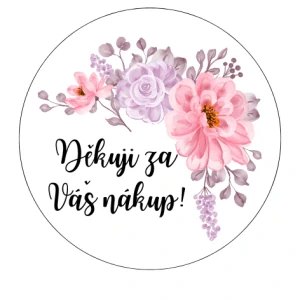 Samolepky Děkuji za Váš nákup!