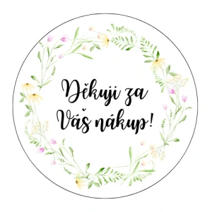 Samolepky Děkuji za Váš nákup!