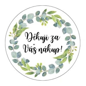 Samolepky Děkuji za Váš nákup!