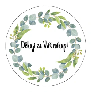 Samolepky Děkuji za Váš nákup!