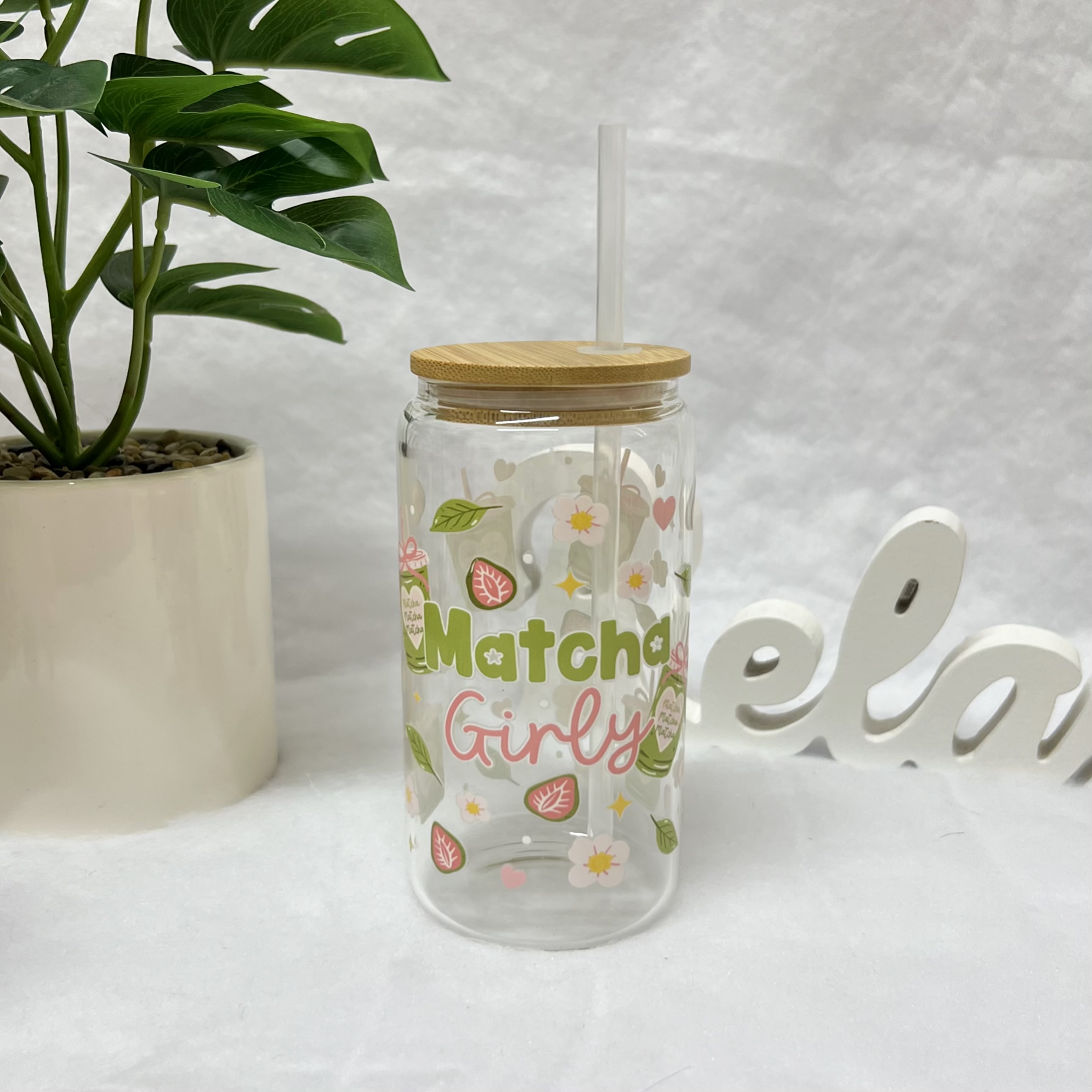 Sklenička Matcha girly