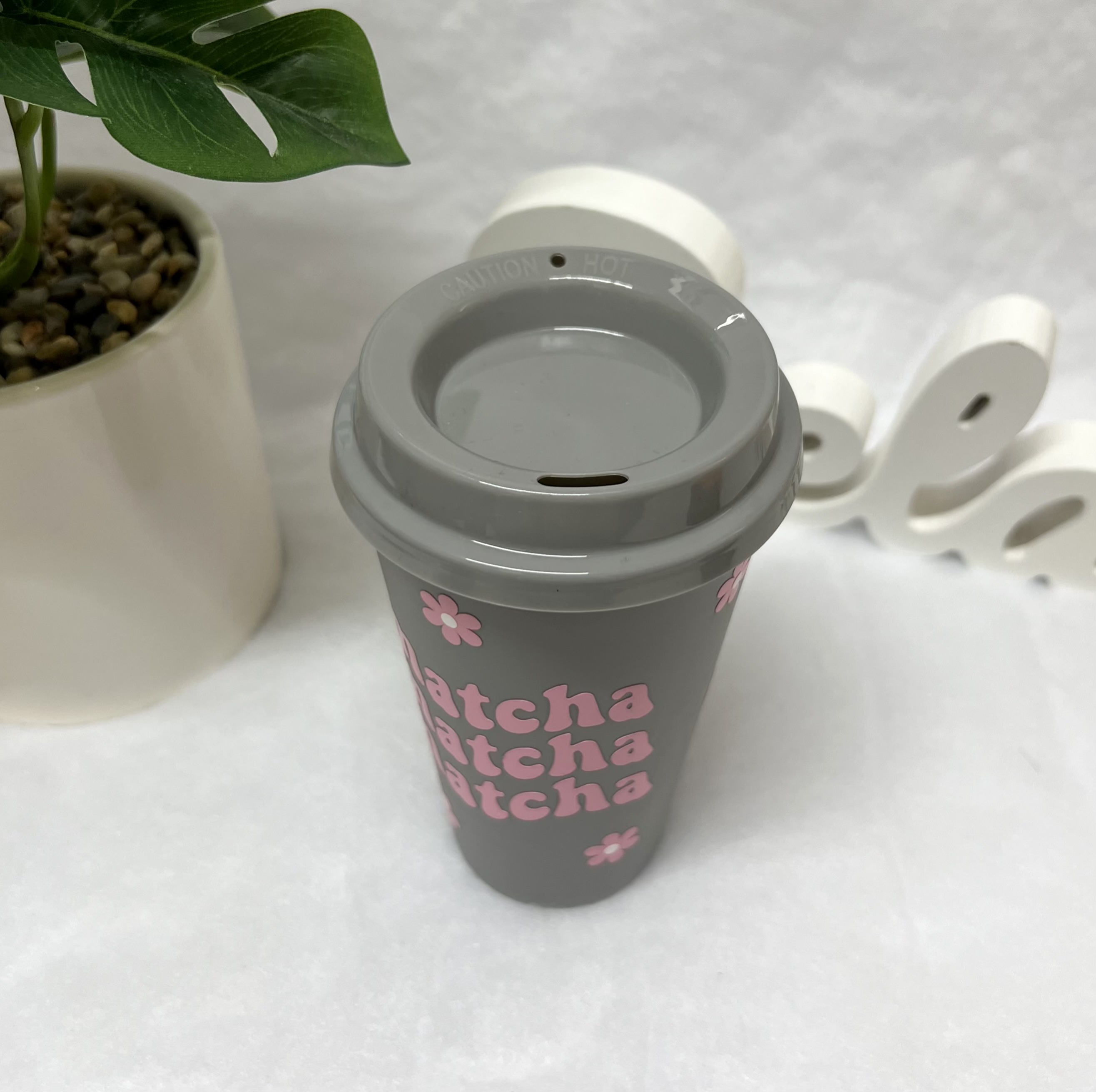TO GO kelímek Matcha šedý