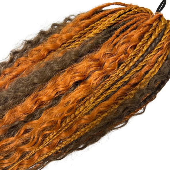 Boho set Hnědo-zrzavý