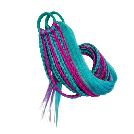 Copánky na gumičce Mix tmavě tyrkysová a magenta