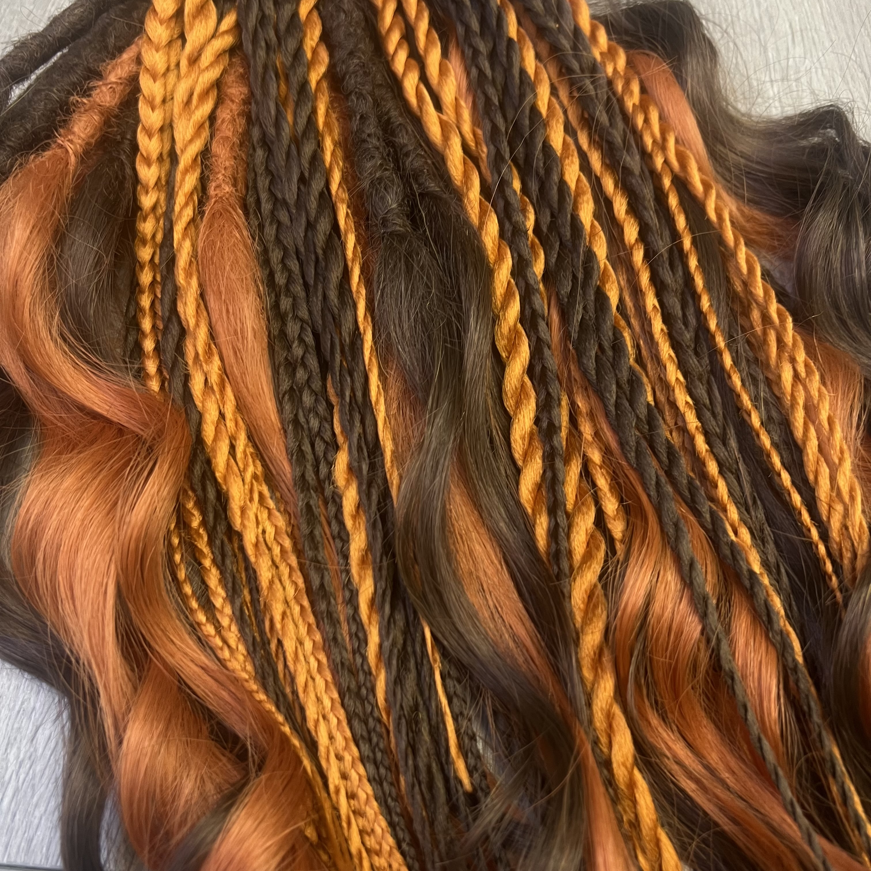 Boho set Mix hnědo-zrzavý (krátká verze 45cm)