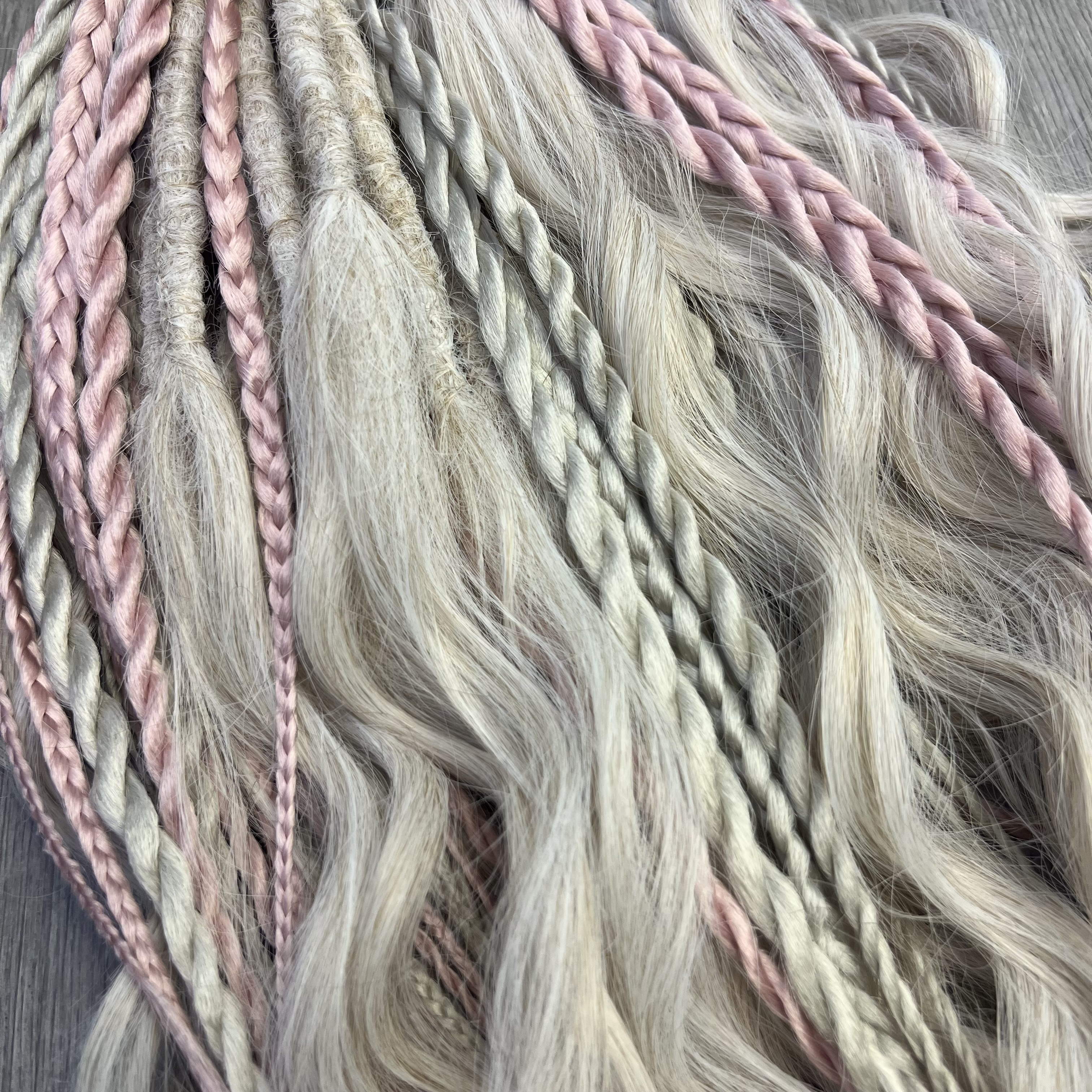 Boho set Platinovo-rosegold (krátká verze 45cm)