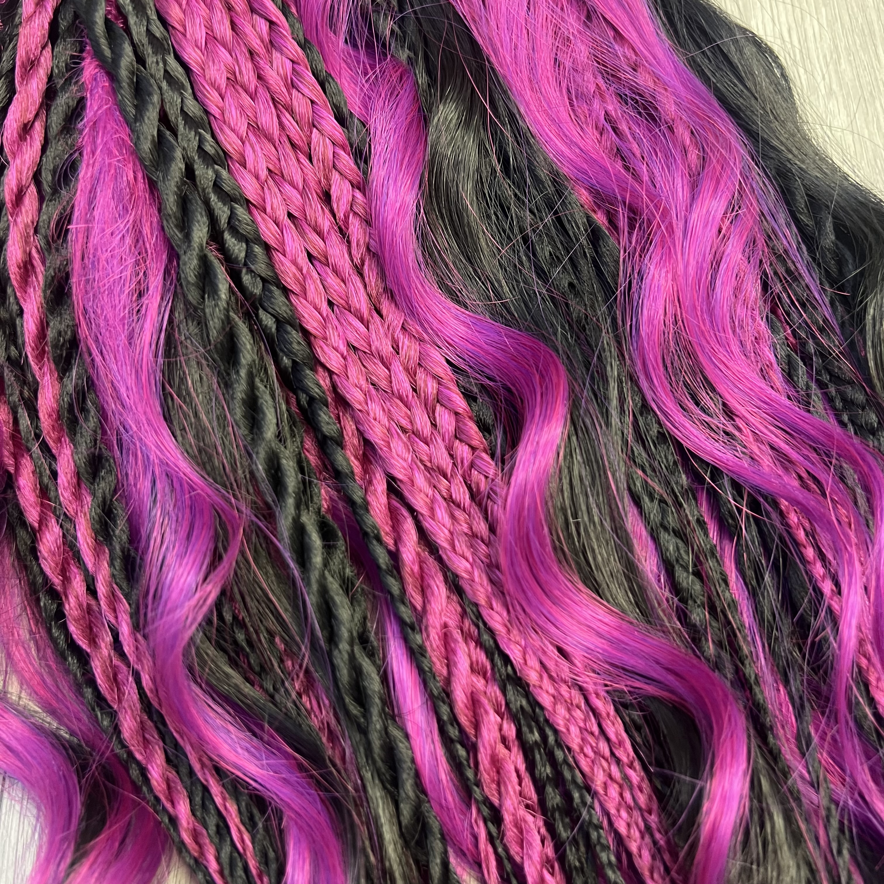 Boho set Černo-karmínový (krátká verze 45cm)
