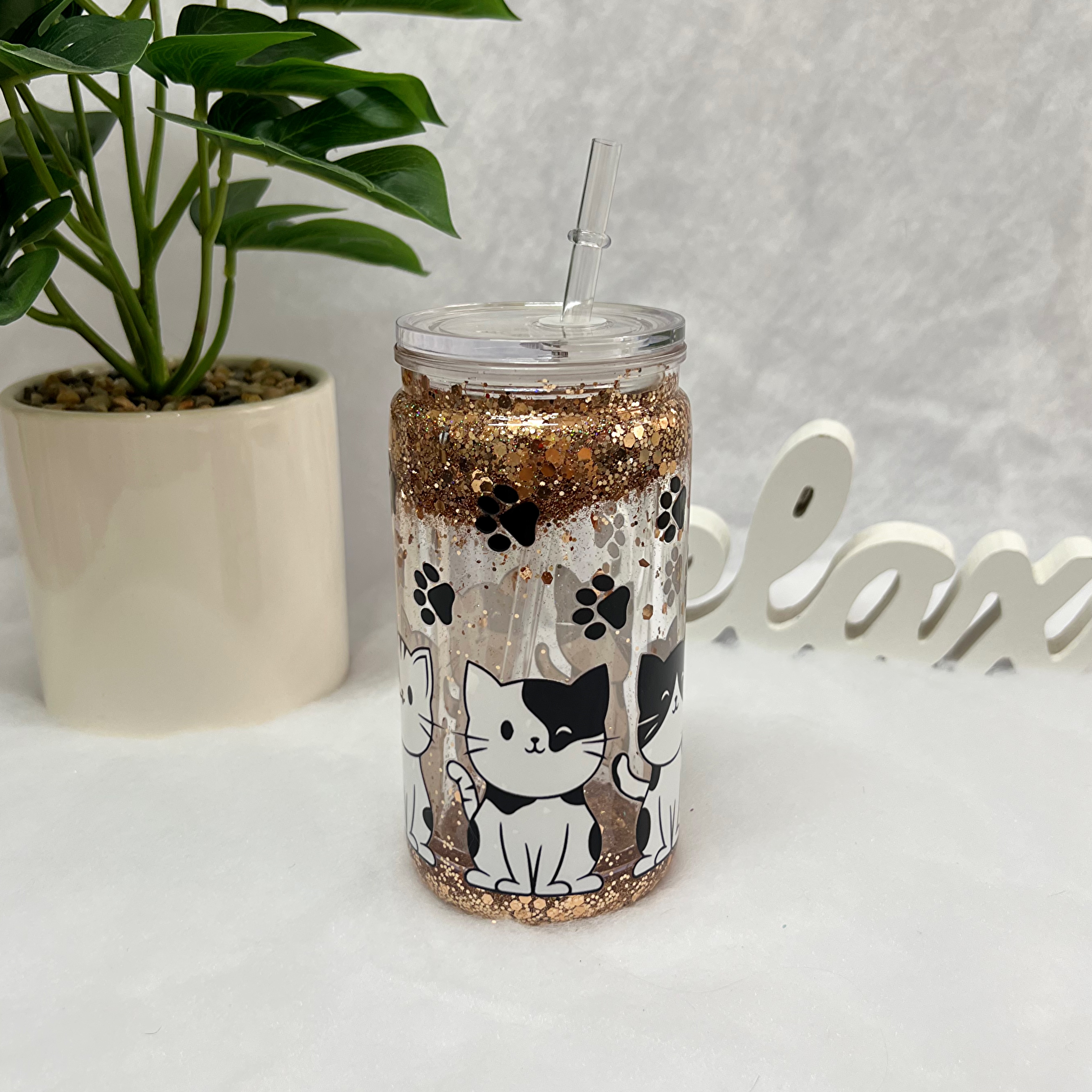 Plastová sklenička Kočičky