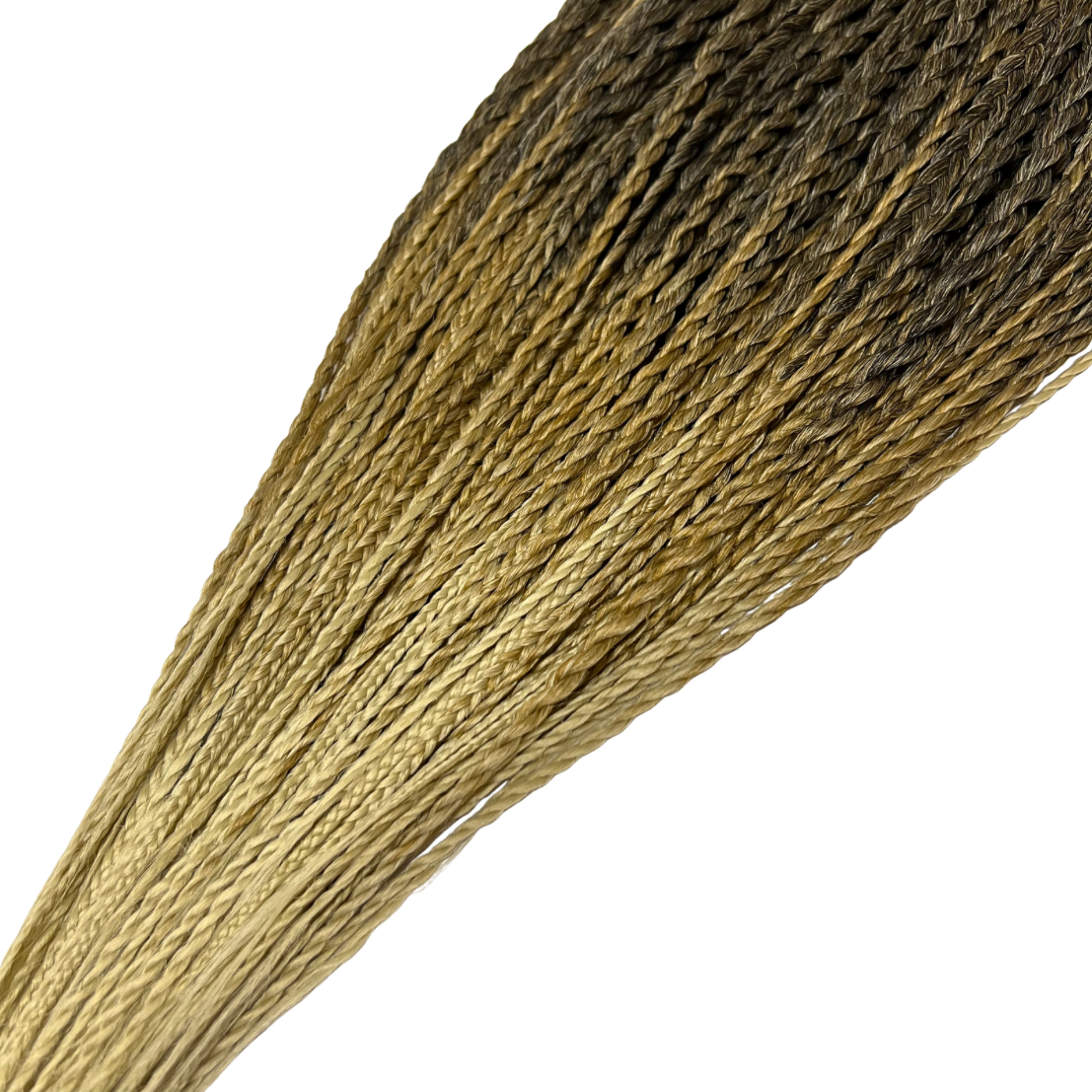 Set pseudo copánků a twistů Ombré hnědo-blond