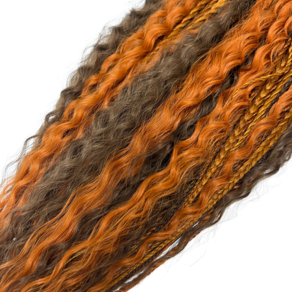 Boho set Hnědo-zrzavý