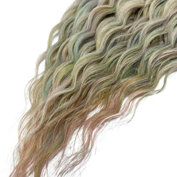 Set copánko-vlnek Platinovo-duhový