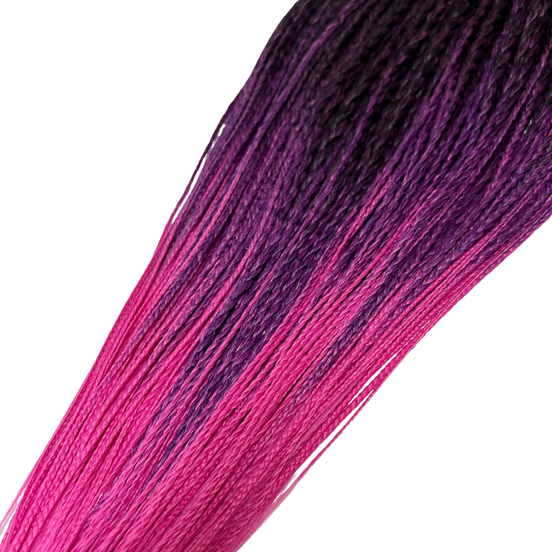 Set pseudo copánků a twistů Ombré černo-fialovo-růžový