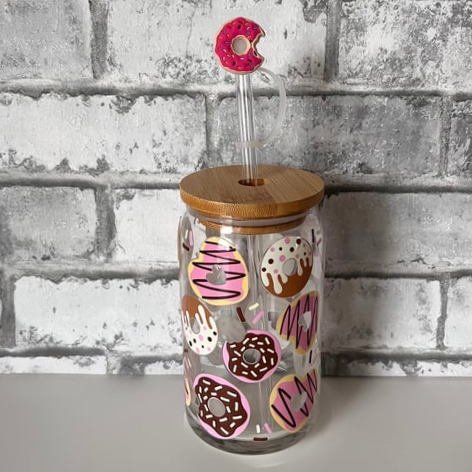 Kryt na brčko Donut růžový nakousnutý