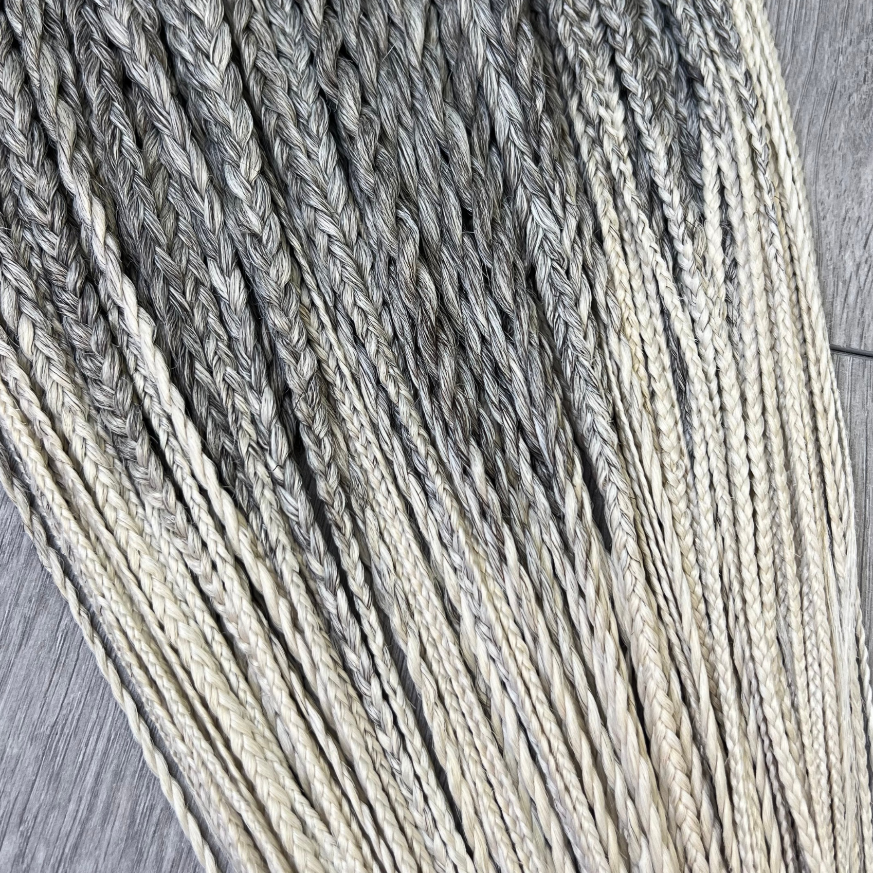 Set pseudo copánků a twistů Studené ombré hnědo-blond