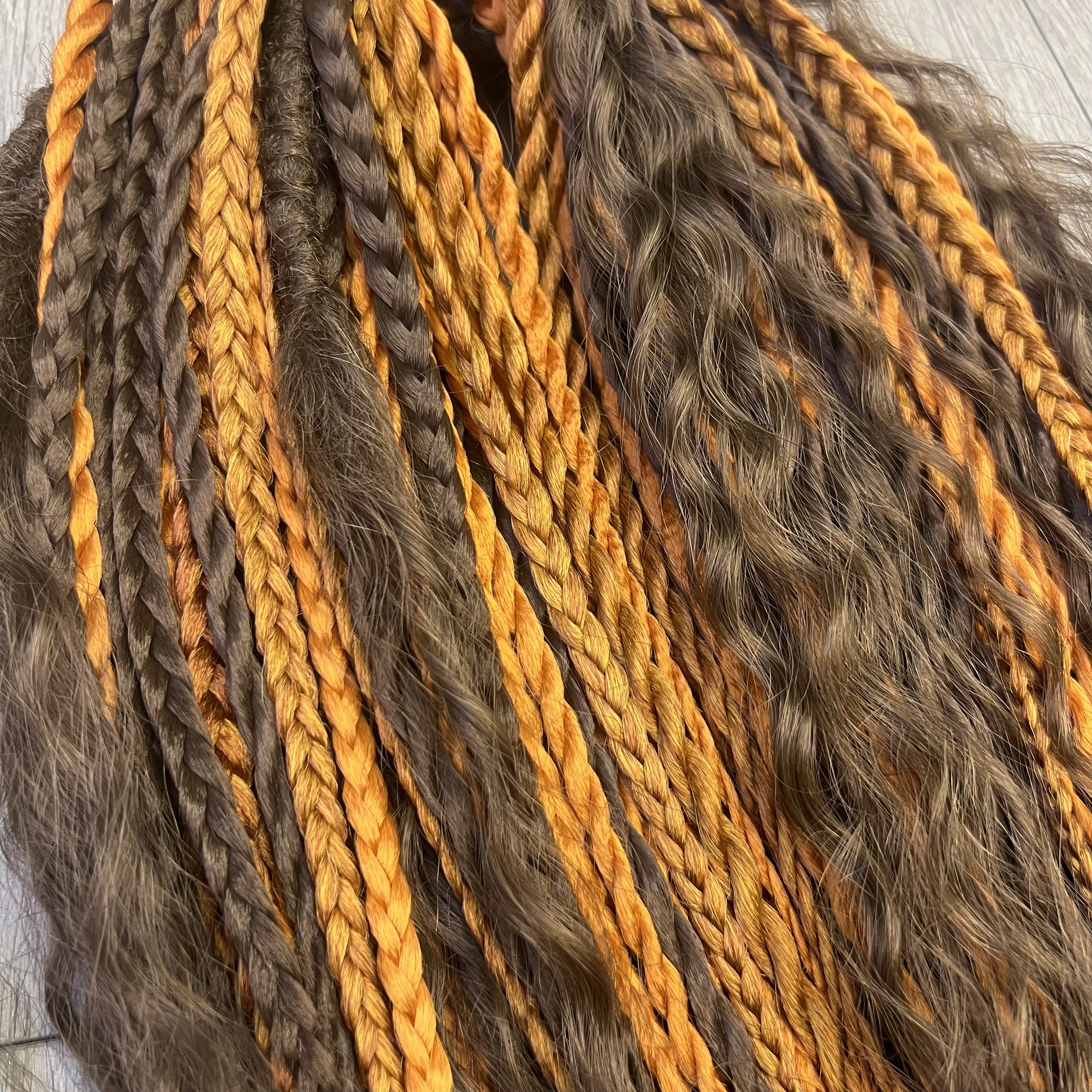 Boho set Mix hnědo-zrzavý 