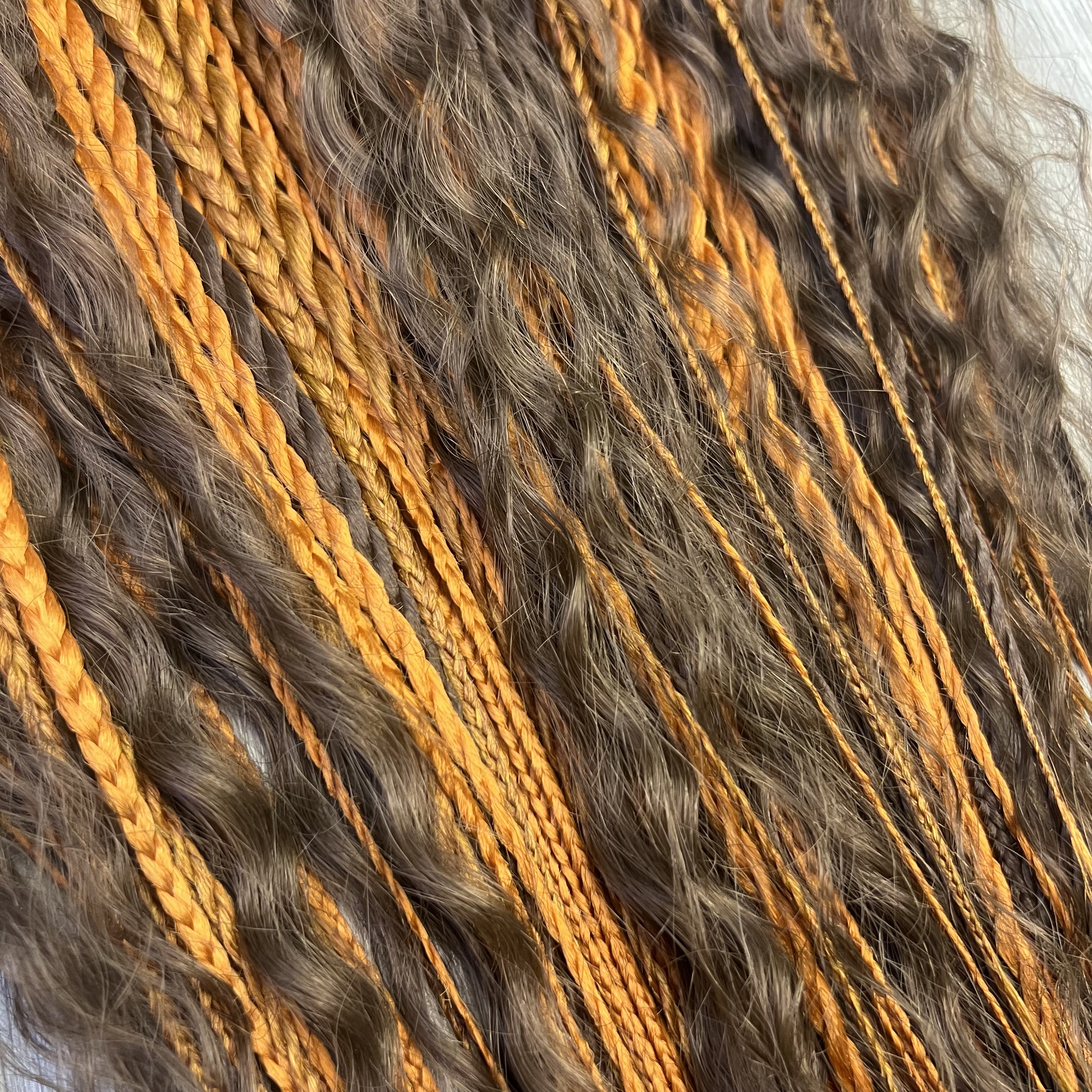 Boho set Mix hnědo-zrzavý 